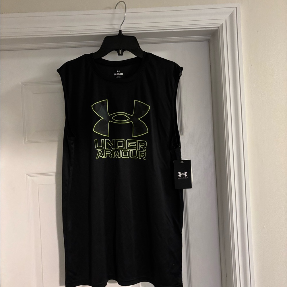 Under Armour Boys Black Sleeveless Shirt